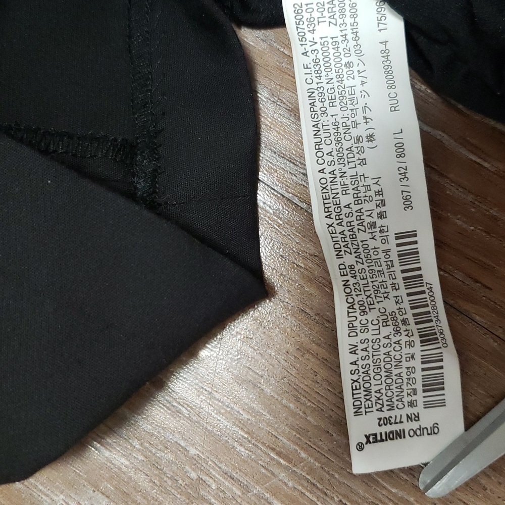(L) NWT Zara Long Sleeve Deep V Neck Classic "Little Black Dress" Evening Night - Picture 9 of 13
